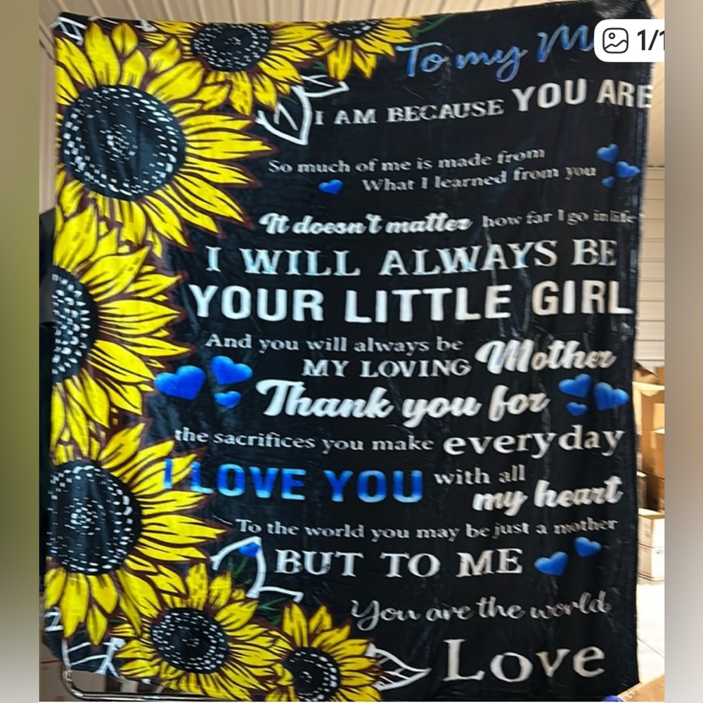 NIB To Mother from Daughter flannel blanket
